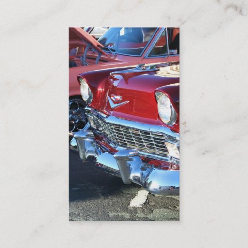 Customizable Classic red car business cards