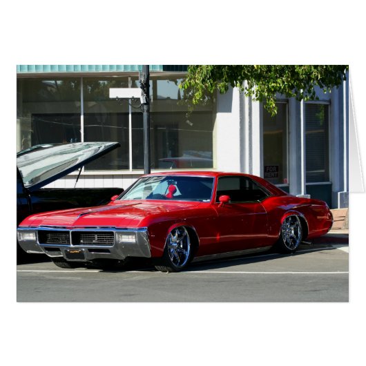 Classic red car cards (Front Horizontal)