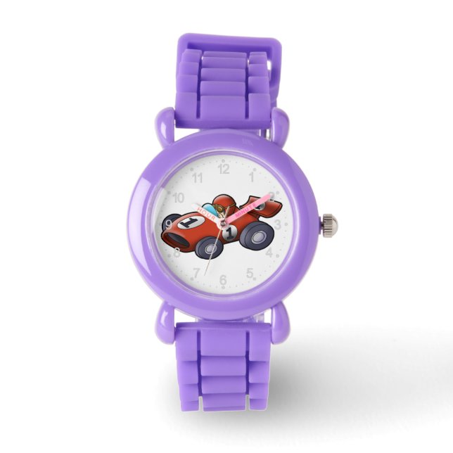 Classic red car cartoon for kids watch (Front)