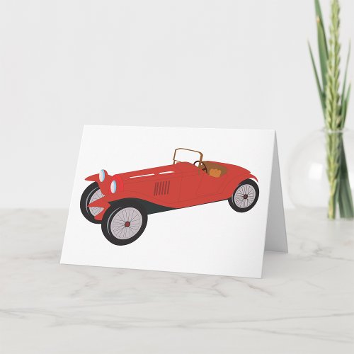 Classic Red Car Greeting Cards