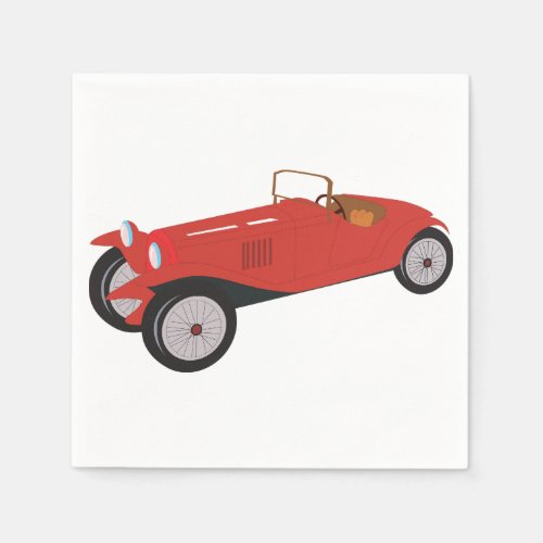 Classic Red Car Paper Napkins