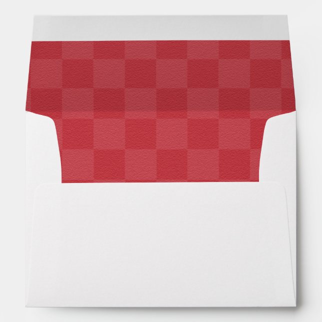 Classic Red -Checkers- Lined Envelope (Back (Bottom))