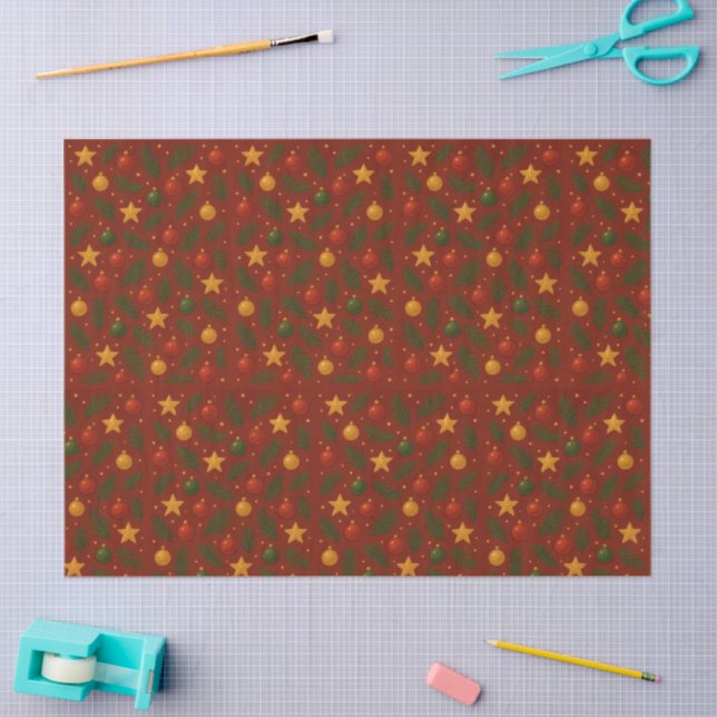 Classic Red Christmas Tissue Paper – Holiday Gift  (Craft)
