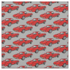 Classic Red Corvette Design Fabric