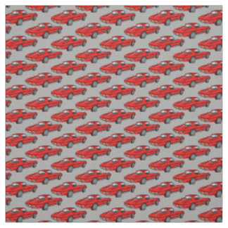 Classic Red Corvette Design Fabric
