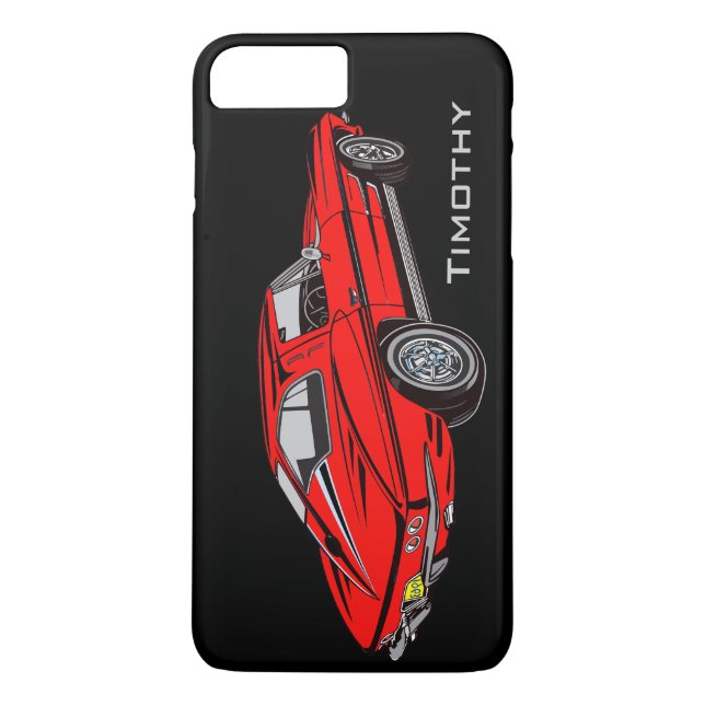 Classic Red Corvette Design Smartphone case (Back)