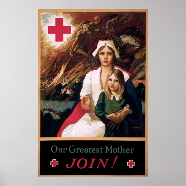 Classic Red Cross Poster (Front)