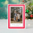 Classic Red Frame Christmas Photo Holiday