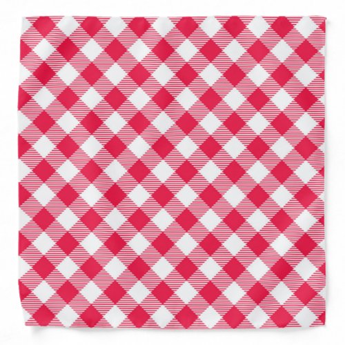 Classic Red Gingham Country Pattern Bandana