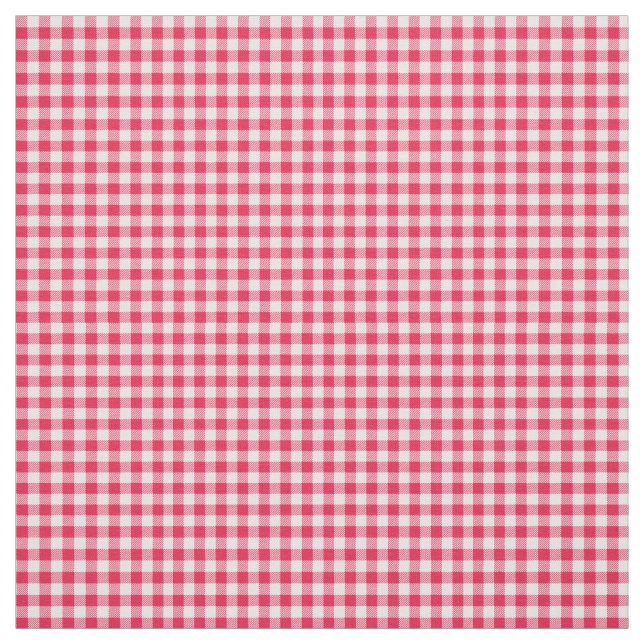 Classic Red Gingham Country Pattern Fabric (Swatch)