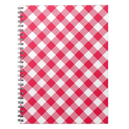 Classic Red Gingham Country Pattern Notebook