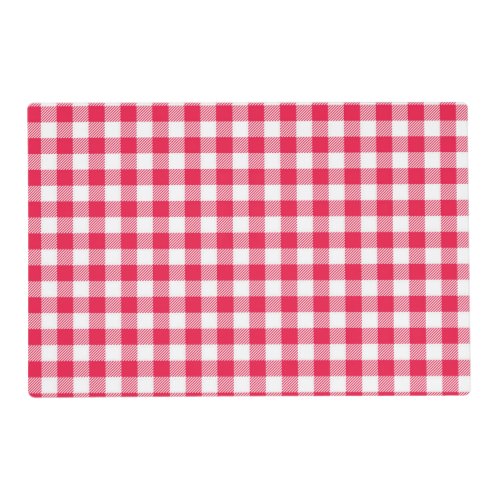 Classic Red Gingham Country Pattern Placemat