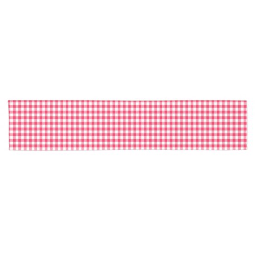 Classic Red Gingham Country Pattern Short Table Runner