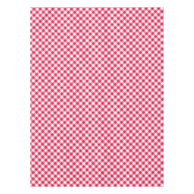 Classic Red Gingham Country Pattern Tablecloth (Front)