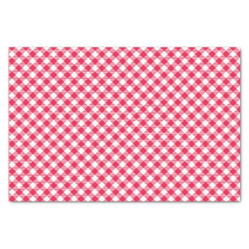 Classic Red Gingham Country Pattern Tissue Paper