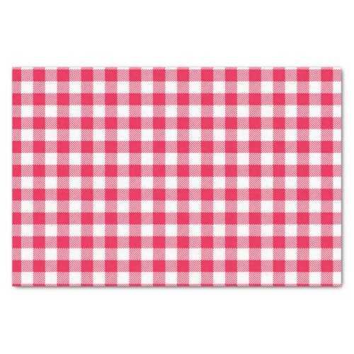 Classic Red Gingham Country Pattern Tissue Paper