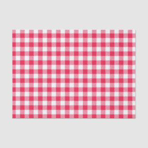 Classic Red Gingham Country Pattern Tissue Paper