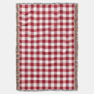 Classic Red gingham Pattern Throw Blanket