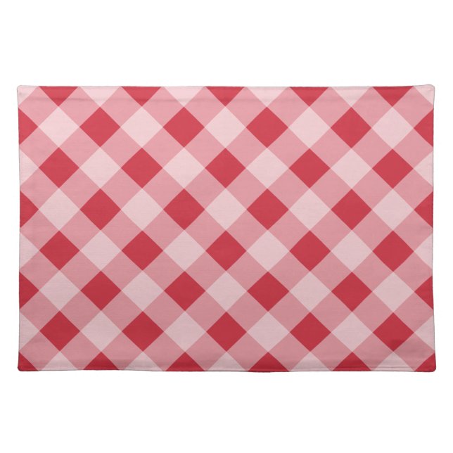 Classic Red Gingham Placemat (Front)