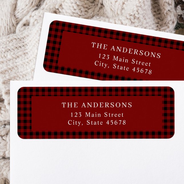 Classic Red Gingham Return Address Label (Creator Uploaded)