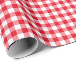 Classic Red Gingham Wrapping Paper