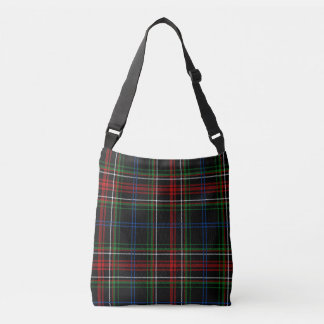 Classic Red Green Blue Black Plaid design Crossbody Bag