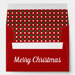 Classic Red Green Christmas Return Address Envelope