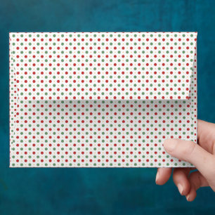 Classic Red & Green Polka Dot Envelope