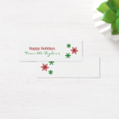 Classic Red Green Snowflake Holiday Gift Tags (Desk)