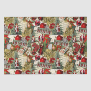 Classic Red & Green Victorian Christmas Tissue Paper