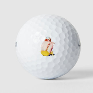 Classic Red Head PinUp Golf Balls