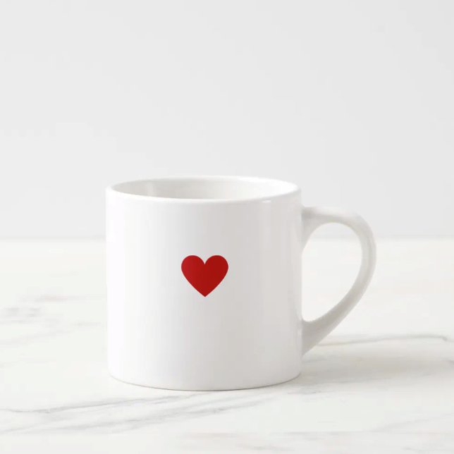 Classic Red Heart Simple Modern Valentine Chic Espresso Cup (Creator Uploaded)