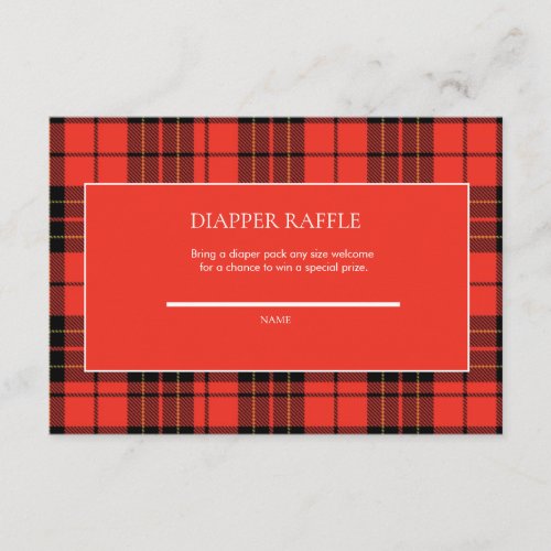 Classic Red  Inspired Baby Shower Enclosure Card