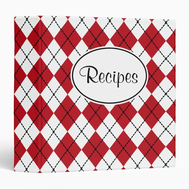 Classic Red Kitchen Recipe Binder Gift (Front/Spine)
