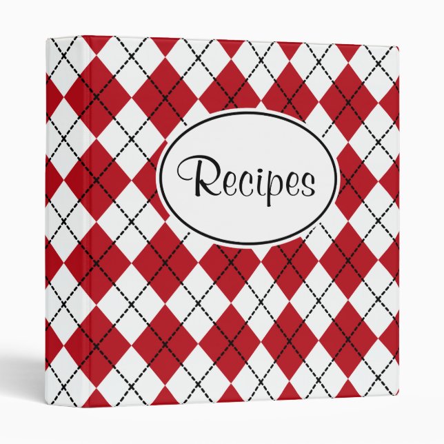 Classic Red Kitchen Recipe Binder Gift (Front/Spine)