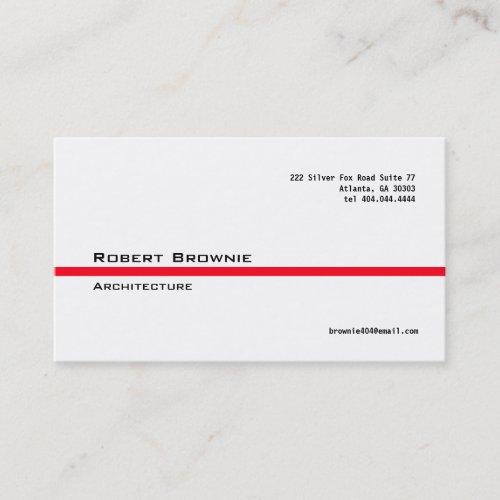 Classic Red Line Business Card