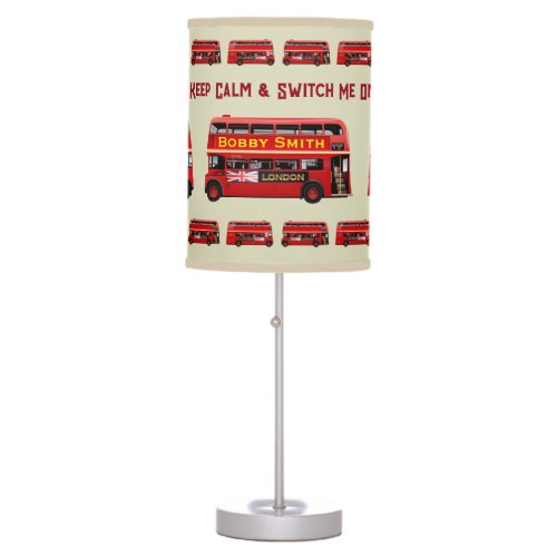 Classic Red London Buses Table Lamp
