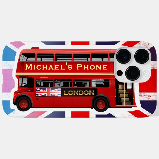 Classic Red London Double-Decker Bus Case-Mate iPhone Case (Back (Horizontal))
