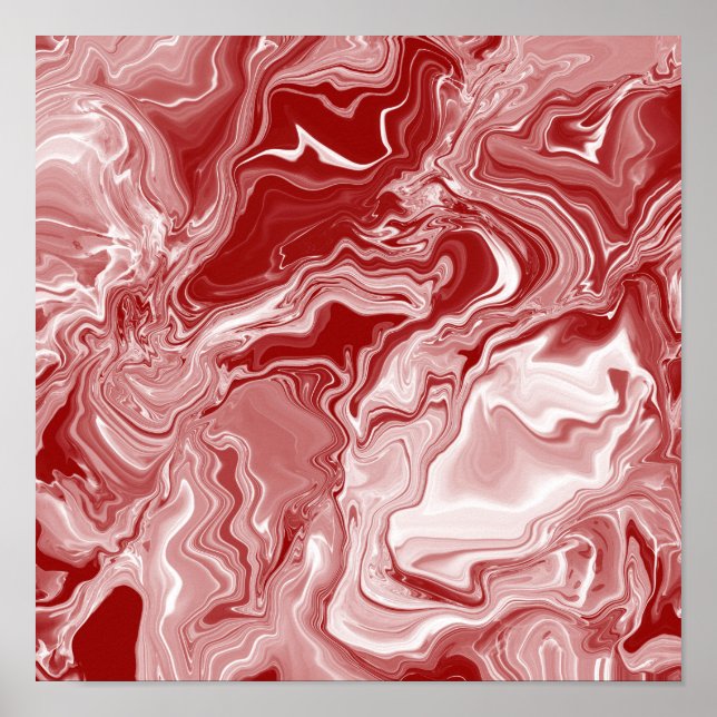 Classic Red Marble Poster (Front)