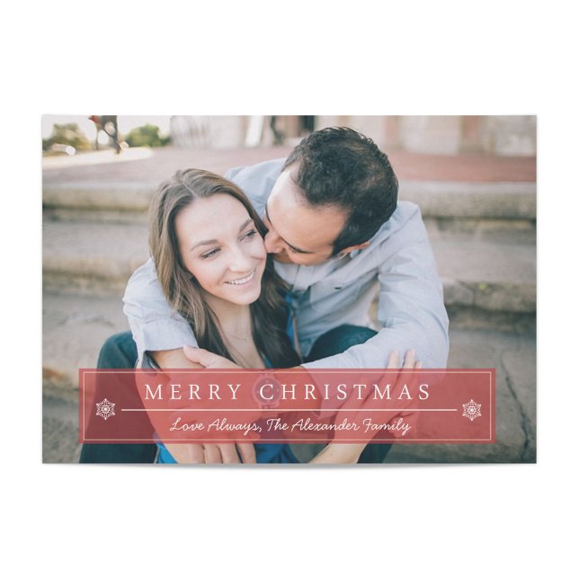 Classic Red Merry Christmas Holiday Card (Creator Uploaded)