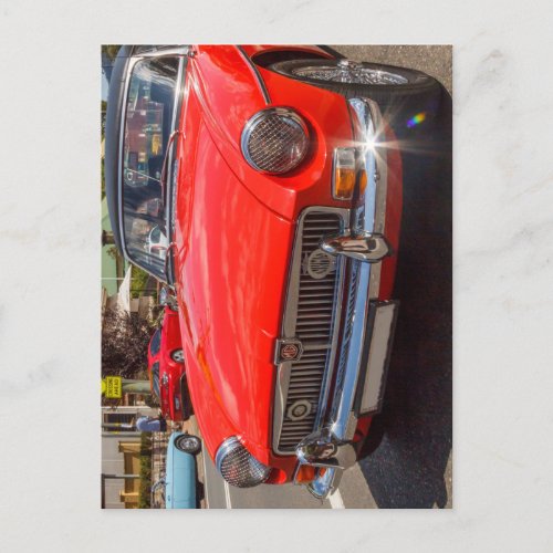 Classic red MGB roadster sports car Postcard