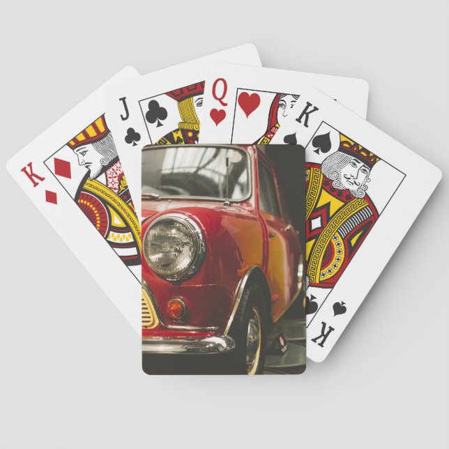 Classic Red Mini Car Poker Cards (Back)