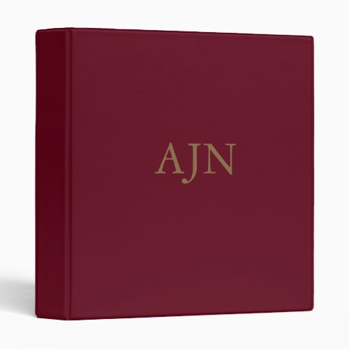 Classic Red Monogrammed Organizer Binder Gift