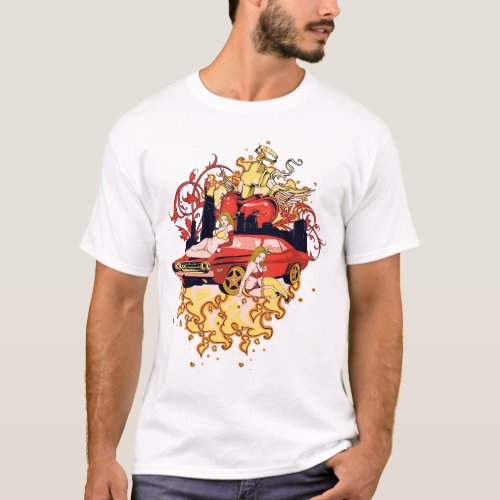 Classic Red Muscle Car T_Shirt