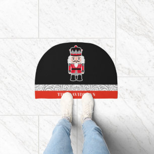 Classic Red Nutcracker Christmas Doormat