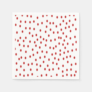 Classic Red on White Polka Dots Napkins