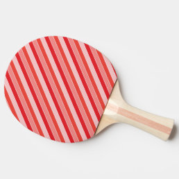 Classic Red Orange Regimental Stripes Pattern Ping Pong Paddle