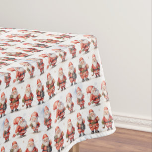 Classic red outfit funny Santa Claus Christmas Tablecloth