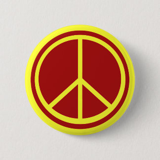 Classic Red Peace Sign Pinback Button