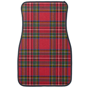Classic Red Plaid Car Floor Mat